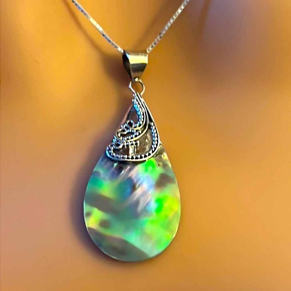 Abalone 925 Sterling Silver Necklace